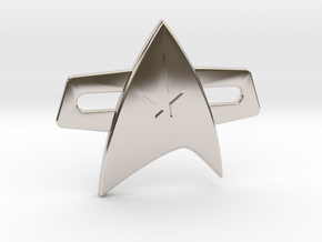 Star trek comm badge late 24th century command in Platinum