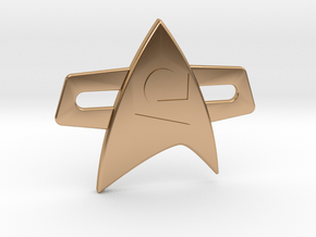 Star trek comm Engineer badge late 24th Century in Polished Bronze