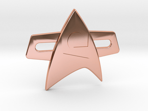 Star trek comm Engineer badge late 24th Century in Polished Copper