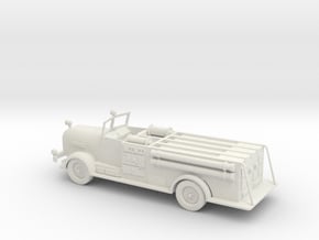 1/72 Scale 1950 International Fire Truck in White Natural Versatile Plastic