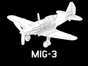 MiG-3 in White Natural Versatile Plastic: 1:220 - Z