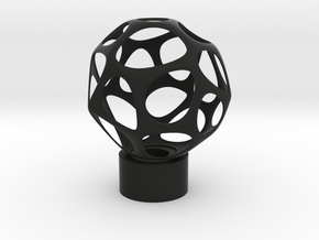 Lamp Voronoi Sphere in Black Natural TPE (SLS)