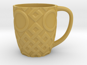 mug in Tan Fine Detail Plastic