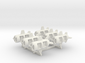 DIVE BOMBER - Plane Tubs (x6) in White Natural Versatile Plastic