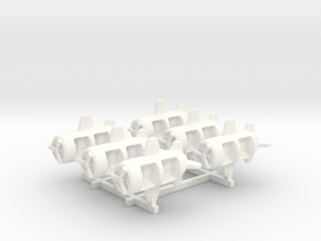 DIVE BOMBER - Plane Tubs (x6) in White Smooth Versatile Plastic
