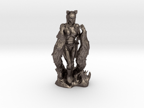 Princess Shaye Anime Robot Cat in Polished Bronzed-Silver Steel