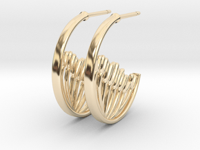 Mitosis Anaphase Hoops - Science Jewelry in 14K Yellow Gold