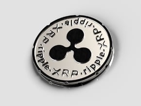 Ripple Coin XRP in Polished Silver