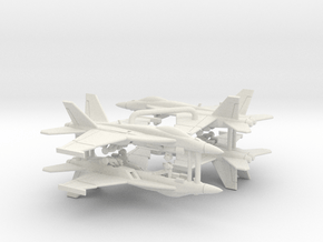F/A-18E Super Hornet (Clean) in White Natural Versatile Plastic: 1:350