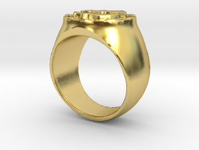 Hercules RING Size 12 in Polished Brass