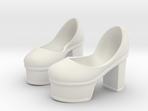 Platform Heels for Rune in White Natural Versatile Plastic