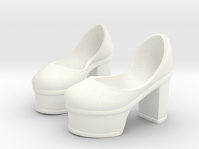 Platform Heels for Rune in White Smooth Versatile Plastic