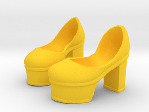 Platform Heels for Rune in Yellow Smooth Versatile Plastic