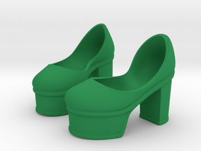 Platform Heels for Rune in Green Smooth Versatile Plastic