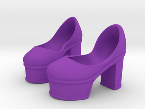 Platform Heels for Rune in Purple Smooth Versatile Plastic