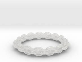 Chain ring All Sizes, Multisize in Clear Ultra Fine Detail Plastic: 5 / 49