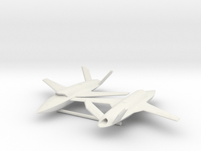 Kratos XQ-58 Valkyrie Unmanned Aerial System (UAS) in White Natural Versatile Plastic: 6mm