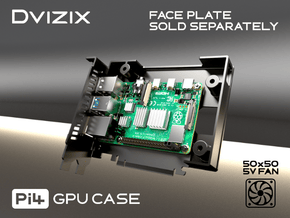 Pi4 GPU Case - Base Only in White Natural Versatile Plastic