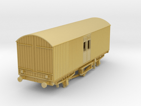o-148fs-met-railway-covered-carriage-truck in Tan Fine Detail Plastic