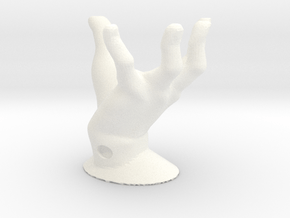 01 Set Part 1- Hand Stand in White Smooth Versatile Plastic: Small