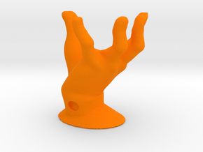 01 Set Part 1- Hand Stand in Orange Smooth Versatile Plastic: Small