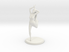 Dancing Woman in White Natural Versatile Plastic