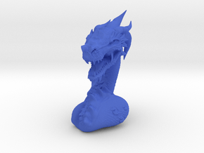Dragon Bust in Blue Smooth Versatile Plastic