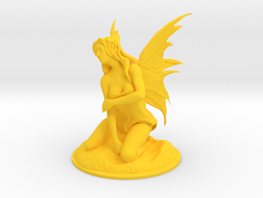 Fairy Sculpture in Yellow Smooth Versatile Plastic