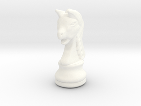 Horse Chess Piece  in White Premium Versatile Plastic
