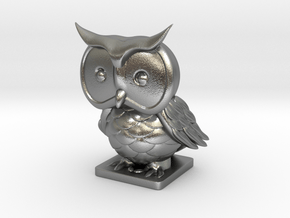 Owl Figurine in Natural Silver