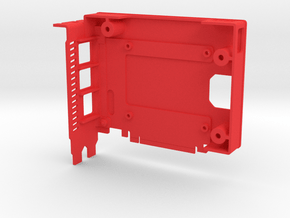 Pi4 GPU Case - Base Only in Red Smooth Versatile Plastic