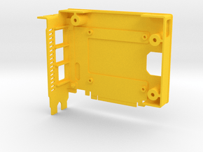 Pi4 GPU Case - Base Only in Yellow Smooth Versatile Plastic