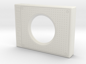 Pi4 GPU Case - Face Plate 1 Only in White Natural TPE (SLS)
