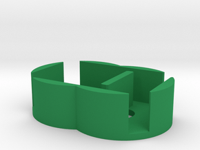 D6 Holder - Expanded in Green Smooth Versatile Plastic
