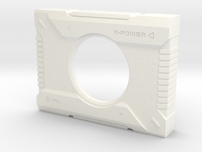 Pi4 GPU Case - Face Plate 4 Only in White Smooth Versatile Plastic