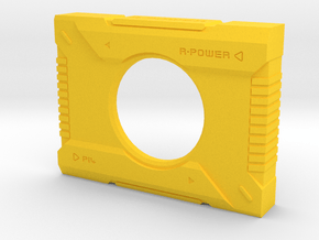 Pi4 GPU Case - Face Plate 4 Only in Yellow Smooth Versatile Plastic