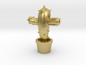 Needles the Cactus in Natural Brass