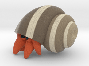 Scuttles the Hermit Crab in Natural Full Color Nylon 12 (MJF)