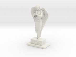 Praying Angel Statue in White Natural Versatile Plastic