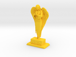 Praying Angel Statue in Yellow Smooth Versatile Plastic