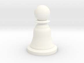 Pawn - Bell Series in White Smooth Versatile Plastic