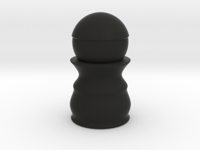 Pawn - Bullet Series in Black Smooth Versatile Plastic