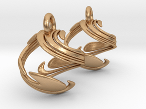 Water Swirl Earrings (1st edition) in Natural Bronze: Small