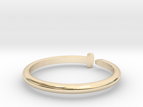 Nail Ring sizes 10-13 in 14k Gold Plated Brass: 10 / 61.5