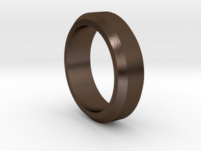 Seno Ring - Simplistc Collection in Polished Bronze Steel: 3.5 / 45.25