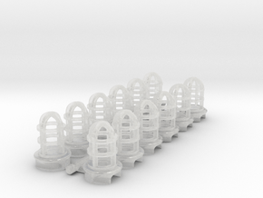 Industrial Cage Lights 1:32 scale in Clear Ultra Fine Detail Plastic