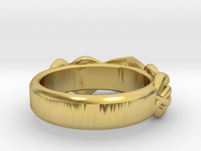 Designer RING 6 in Polished Brass: 7 / 54