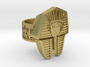 Pharaoh Ring in Natural Brass: 10 / 61.5