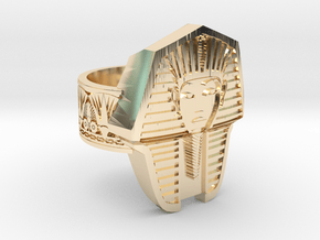 Pharaoh Ring in 14k Gold Plated Brass: 10 / 61.5