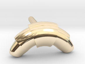 Croisant stud in 14k Gold Plated Brass
